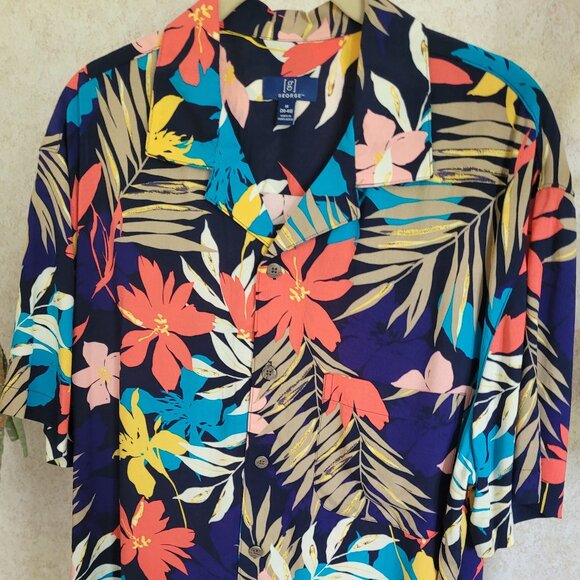 George Other - George Hawaiian Floral Print Mens Shirt NWOT Size M